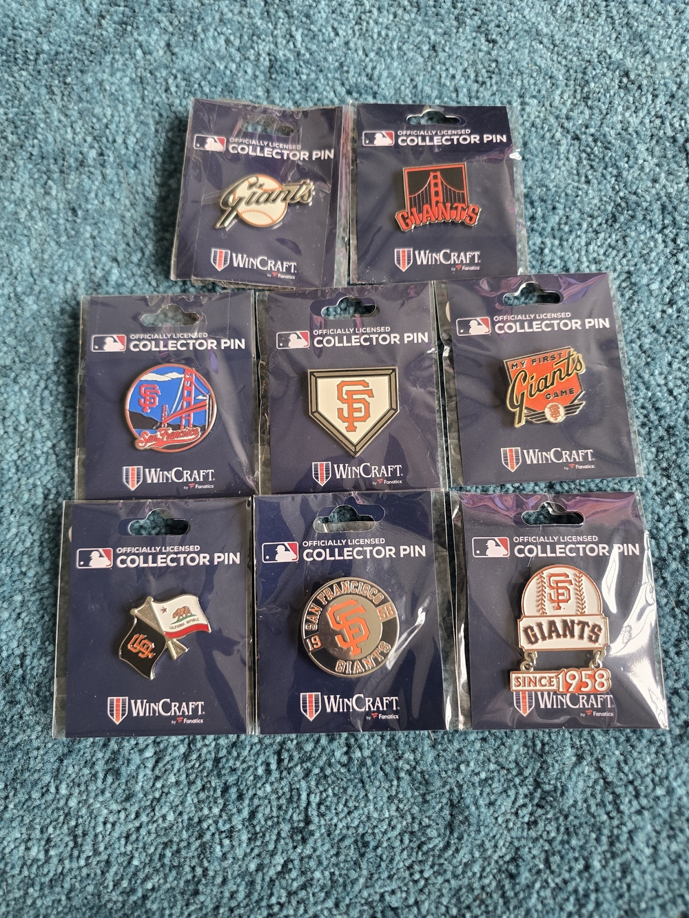 Set Of SF Giants Collector Pins